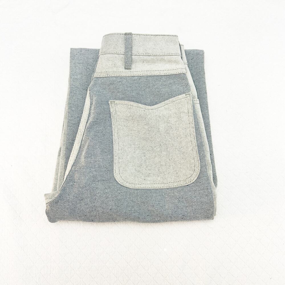 Imperfects Two Toned Light Wash Denim Jeans Wide Leg Style Size 24